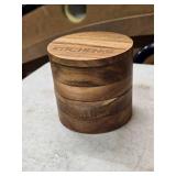 Kitchen HQ Double Layer Acacia Salt Box with Swivel Lid