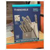 Henckels Solution Fine Edge Knife Set Self Sharpening Block 16-piece (in original packaging)