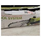 Snow Joe® Sunjoe 24V Lawn + Garden Multi-Tool Pole Hedge Trimmer/Blower/Chain Saw 24V-GTS4004-XT (in original packaging)