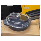 Kitchen HQ 11" Cast Iron Skillet with Glass Lid