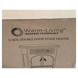 Warm-Living Infrared Technology Household 3-Side Double Door Stove Heater (in original packaging)