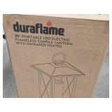 Duraflame® Household Portable LED Electric Flameless Candle Lantern with Infrared Heater (in original packaging)