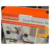 Aiwa Dual Wireless Wall Mounted Speakers 2-piece (in original packaging)