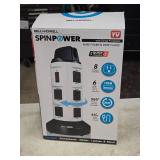 Bell & Howell Spin Power 360-degree Power Tower - 8 outlet / 6 USB / 45" Plug (in original packaging)