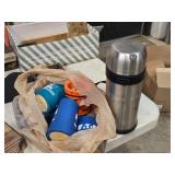 TravelCenters Of America Travel Thermos and (7) Can Coozies