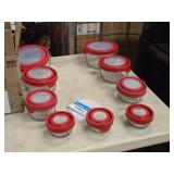 Lot of (9) Anchor Hocking® Glass Storage Container with Lid