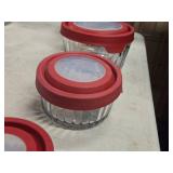 Lot of (9) Anchor Hocking® Glass Storage Container with Lid