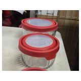 Lot of (9) Anchor Hocking® Glass Storage Container with Lid