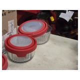Lot of (9) Anchor Hocking® Glass Storage Container with Lid
