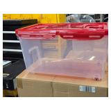 Lock n Lock® Plastic Storage Container with Two Handles and Wheels