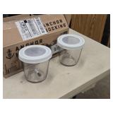 Lot of (2) Anchor Hocking® Glass Storage Container with Lid