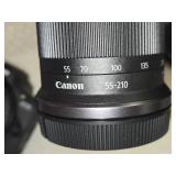 Canon EOS R100 Camera with Camera Shoulder Bag, Canon 55-210 Lens, Canon 18-45 Lens, Memory Card, Battery and Charger