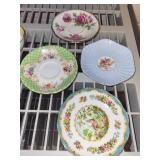 Collection of 8 Vintage Bone China Teacup and Saucer Sets with Floral Patterns - England
