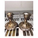 Pair of Vintage Viking Weighted Sterling Silver Candlestick Holders