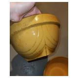 Pair of Vintage Yellowware Mixing Bowls