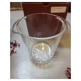 24% Lead Crystal Ice Bucket with Tongs and Box