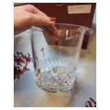 24% Lead Crystal Ice Bucket with Tongs and Box
