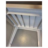 White Plastic Patio Side Table, 16x20 Inches