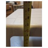 White Plastic Patio Side Table, 16x20 Inches