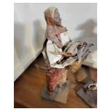 Pair of Vintage Artisan Figures with Basket and Pot