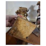 Pair of Vintage Artisan Figures with Basket and Pot