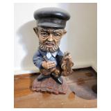 Tall Ceramic Figurine of Bearded Man with Violin