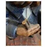 Tall Ceramic Figurine of Bearded Man with Violin