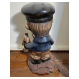 Tall Ceramic Figurine of Bearded Man with Violin