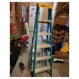 Louisville Fiberglass 6-Foot Step Ladder and Aluminum Step Stool