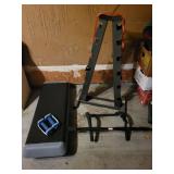 Home Fitness Equipment Set with Step Platform, Weights, Rack and AB Roller