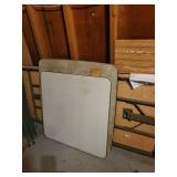 2 Folding Card Tables, a Banquet Table, and 6 Metal Folding Chairs