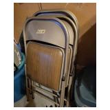 2 Folding Card Tables, a Banquet Table, and 6 Metal Folding Chairs