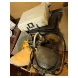 Dunlap 1/4 HP Bench Grinder with Wire Wheels, Buffing Pads, and Accessory Cases