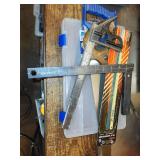 Set of 2 Hand Saws and Combination Square