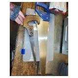 Set of 2 Hand Saws and Combination Square