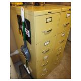 Set of 3 Metal File Cabinets with Contents
