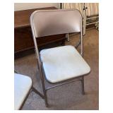 Pair of Samsonite Folding Metal Chairs with Cushioned Seats