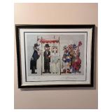 Framed Ota Bican Signed Limited Edition Print 484/1000, 22" x 18"