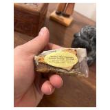 Lot of 3 Collectible Art Pieces: Wolf Original Soapstone, Amethyst Mine Panorama, and Cuba Drummer Sculpture