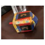 Jewish Judaica Set with Framed Art, Jerusalem Plate, Dreidel, and Crystal Figurine