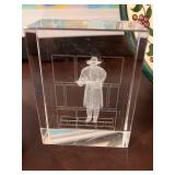 Jewish Judaica Set with Framed Art, Jerusalem Plate, Dreidel, and Crystal Figurine