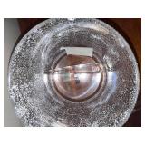Set of 3 Lucite Serving Trays with Fish Print and Ice Bucket