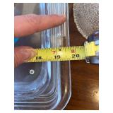 Set of 3 Lucite Serving Trays with Fish Print and Ice Bucket