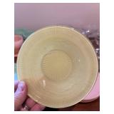 Vintage Pastel Glass Dessert Set with Plates and Sherbets