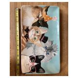 Cat Themed Ceramic Teapot and Serving Tray Set