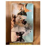 Cat Themed Ceramic Teapot and Serving Tray Set