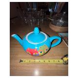 Cat Themed Ceramic Teapot and Serving Tray Set