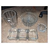 Collection of Mikasa and Kosta Boda Crystal Bowls and Vases