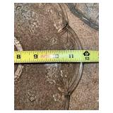 Set of 4 Vintage Pressed Glass Serving Platters, 11-14 Inch Diameter