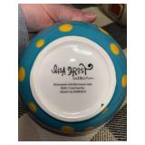 Eclectic Collection of Decorative Bowls, Plates, Teapot, and Abstract Salt & Pepper Shakers